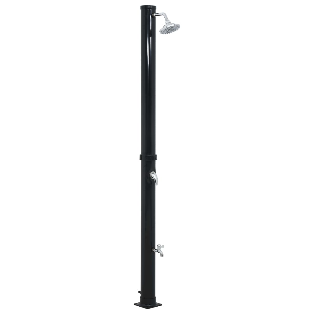 vidaXL Solar Shower Black 220 cm 20 L