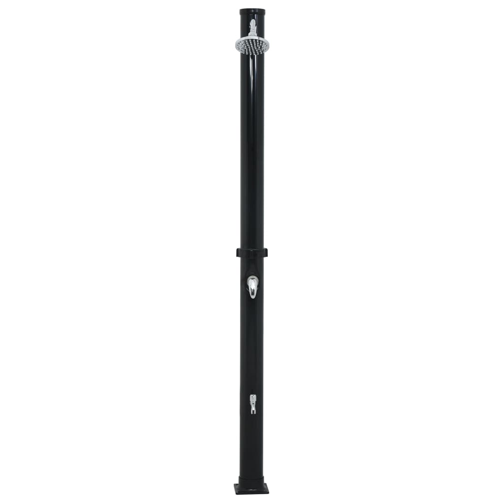 vidaXL Solar Shower Black 220 cm 20 L