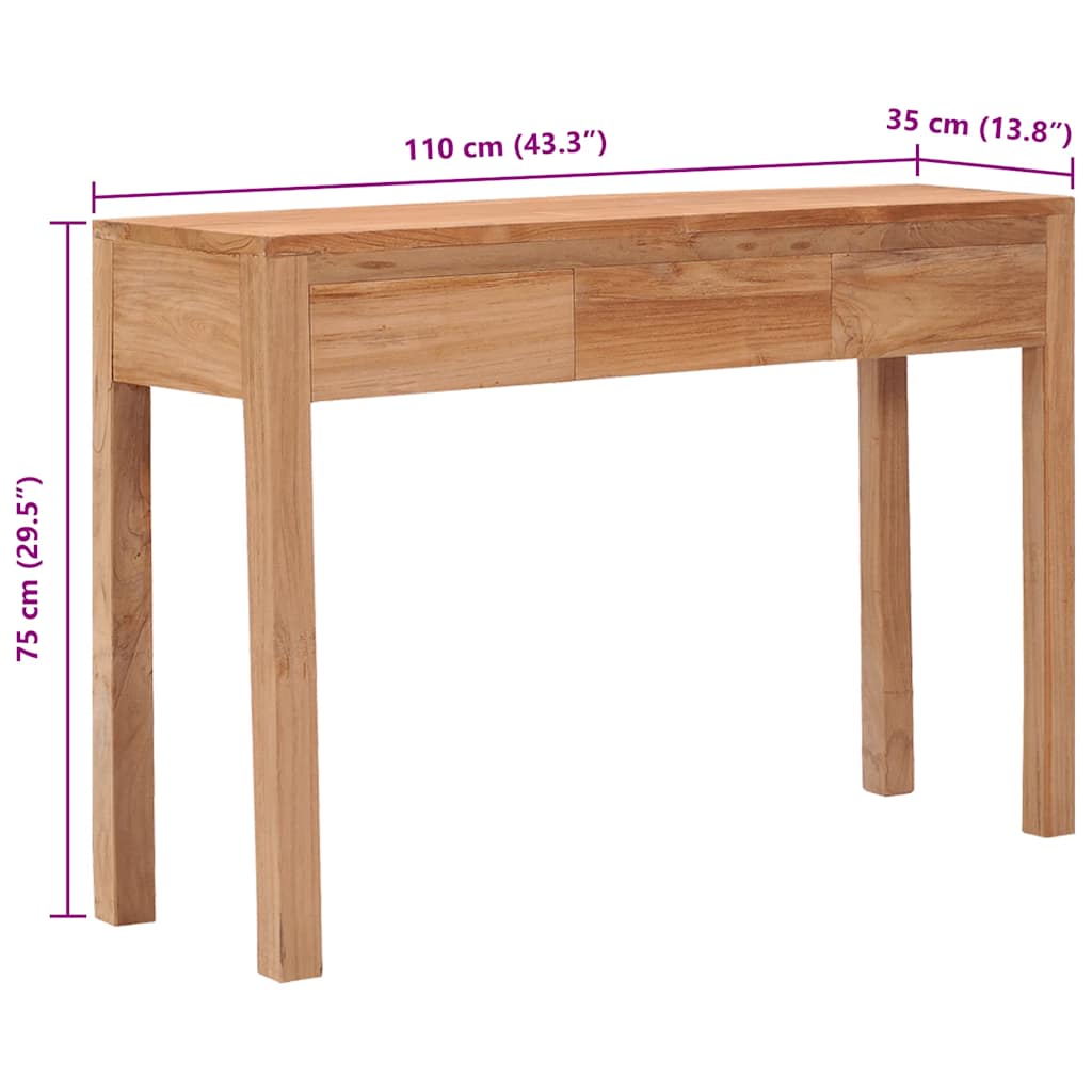 Console Table 110x35x75 cm Solid Teak Wood
