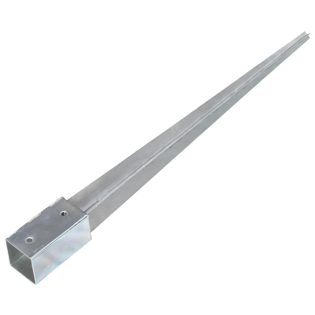 Ground Spikes 6 pcs Silver 7x7x90 cm Galvanised Steel