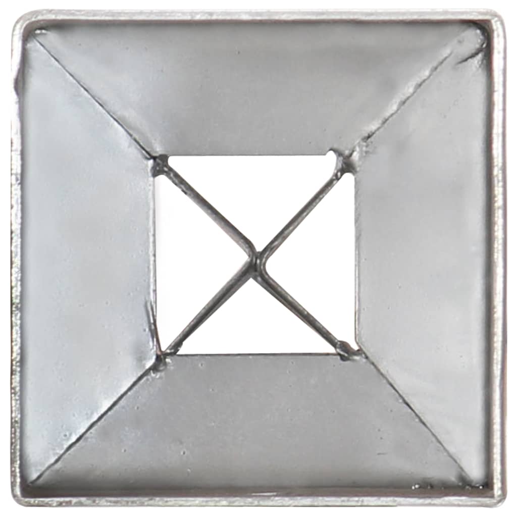 Ground Spikes 6 pcs Silver 7x7x90 cm Galvanised Steel