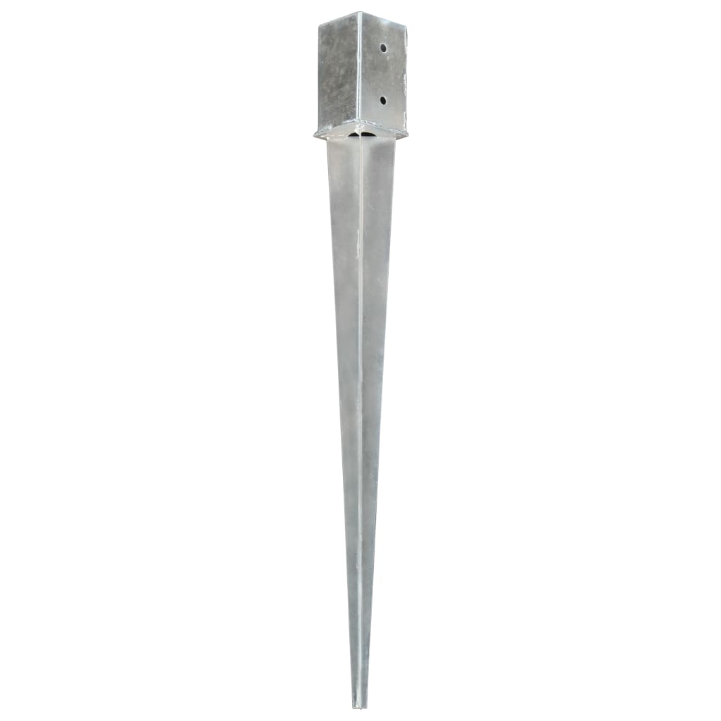 Ground Spikes 6 pcs Silver 8x8x91 cm Galvanised Steel
