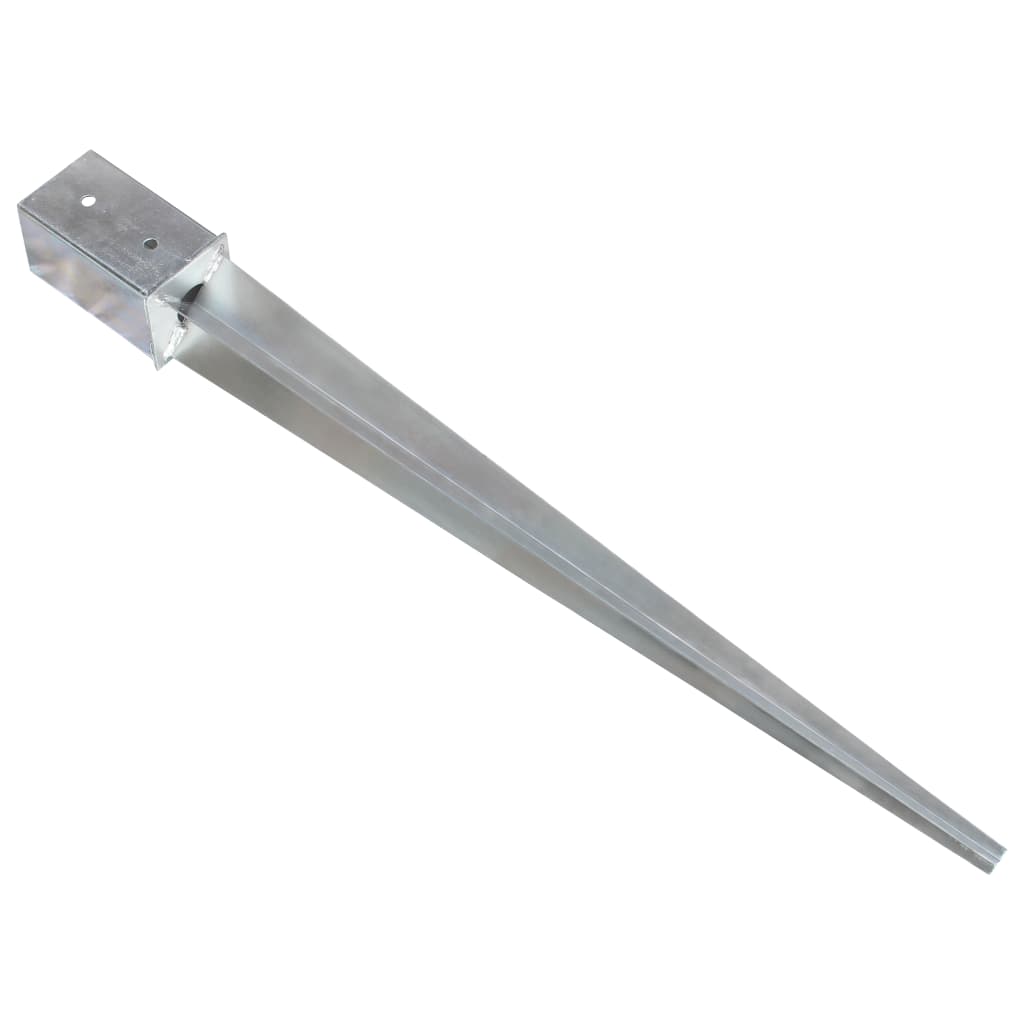 Ground Spikes 6 pcs Silver 8x8x91 cm Galvanised Steel