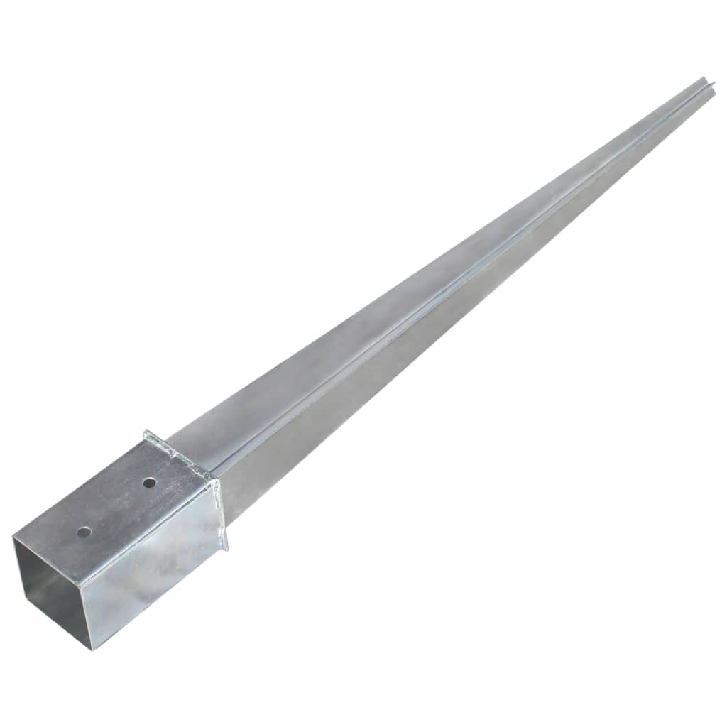 Ground Spikes 6 pcs Silver 8x8x91 cm Galvanised Steel