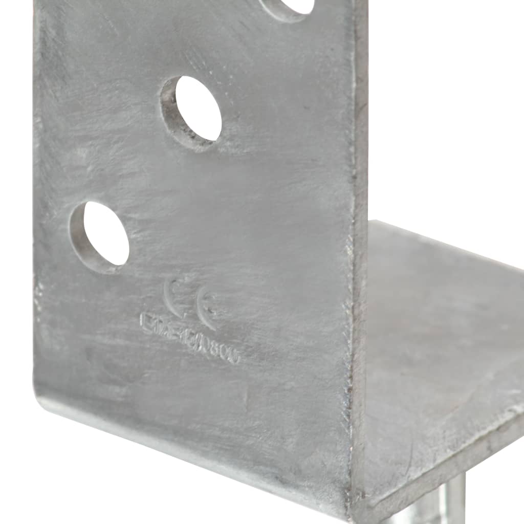 Fence Anchors 12 pcs Silver 8x6x30 cm Galvanised Steel