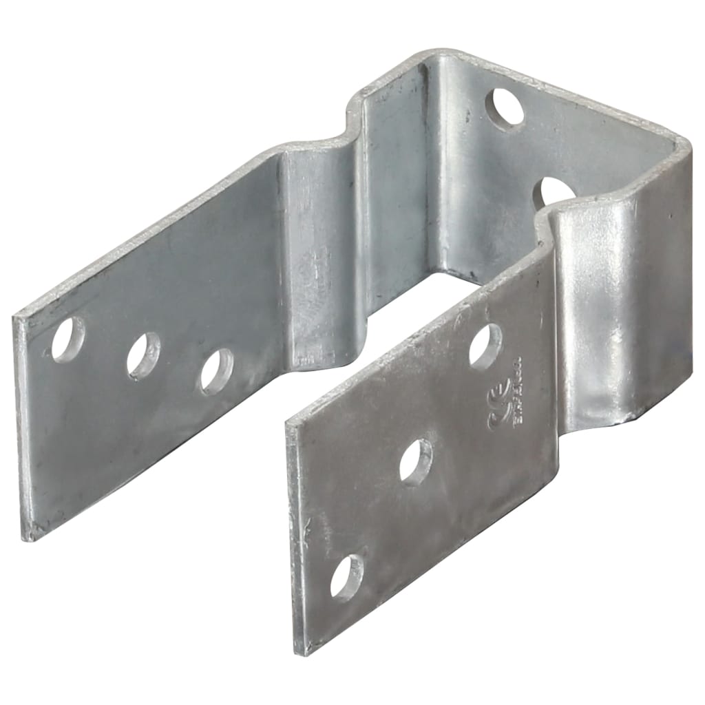Fence Anchors 12 pcs Silver 8x6x15 cm Galvanised Steel