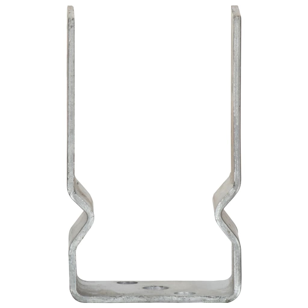 Fence Anchors 12 pcs Silver 8x6x15 cm Galvanised Steel