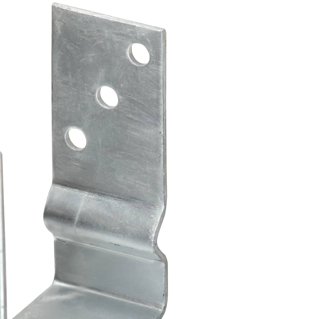 Fence Anchors 6 pcs Silver 10x6x15 cm Galvanised Steel