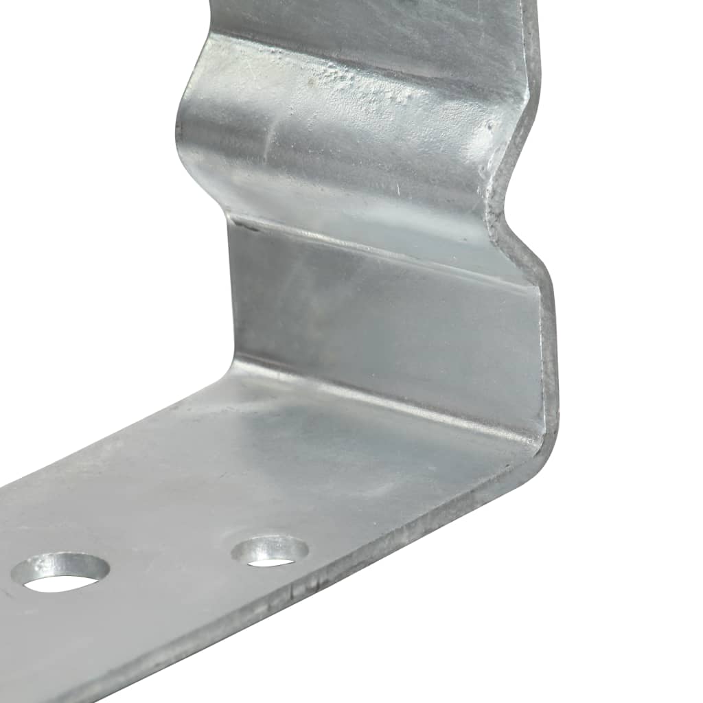 Fence Anchors 6 pcs Silver 10x6x15 cm Galvanised Steel