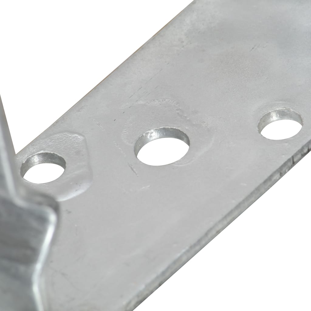 Fence Anchors 12 pcs Silver 10x6x15 cm Galvanised Steel