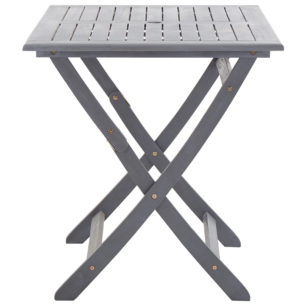 Garden Dining Set | Grey | Solid Acacia wood | Medium | Foldable