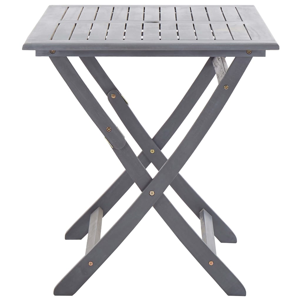 Garden Dining Set | Grey | Solid acacia wood | Medium | Foldable