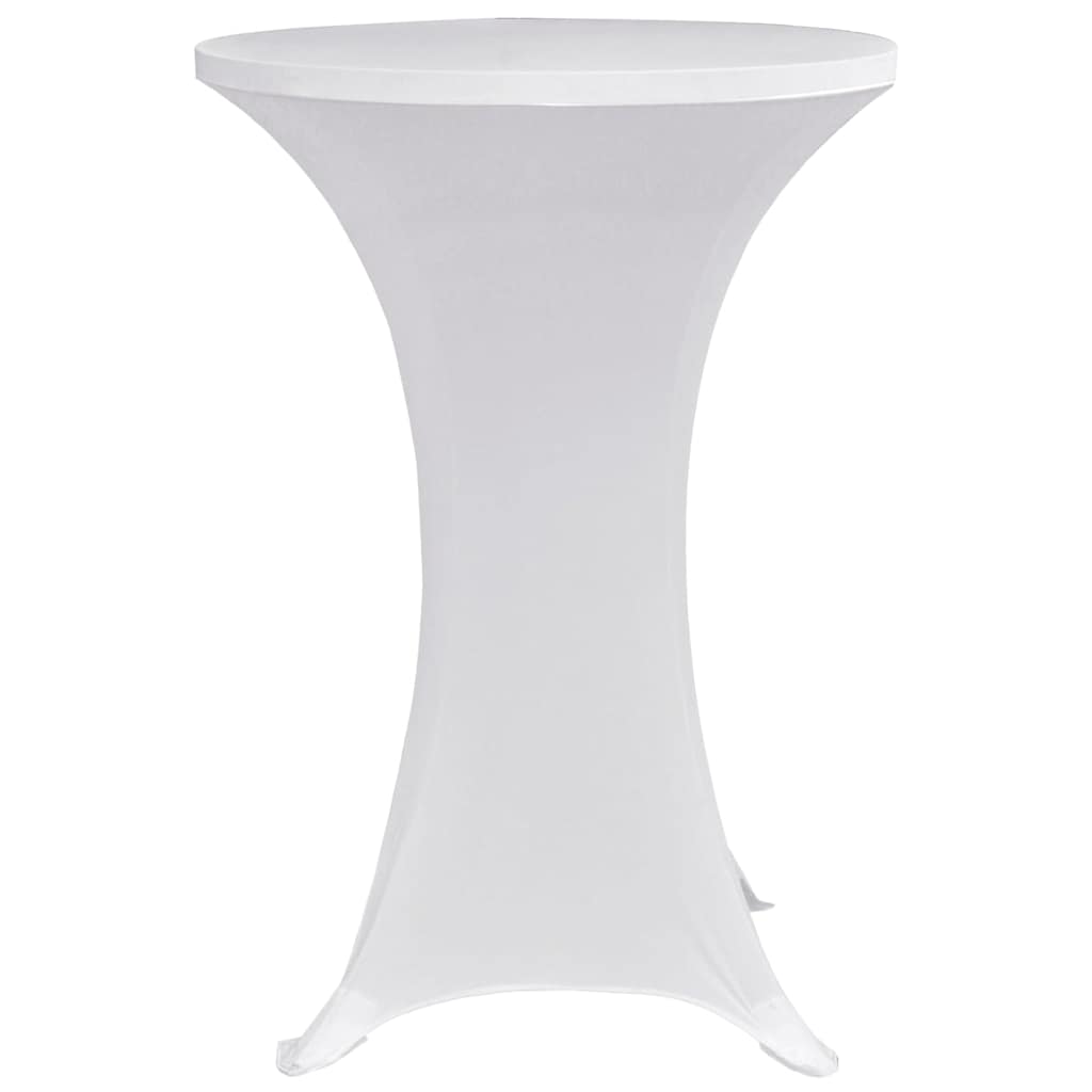 Standing Table Cover Ø70 cm White Stretch 4 pcs