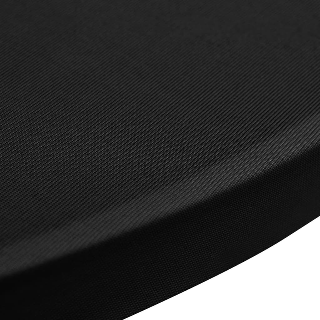 Standing Table Cover Ø70 cm Black Stretch 4 pcs
