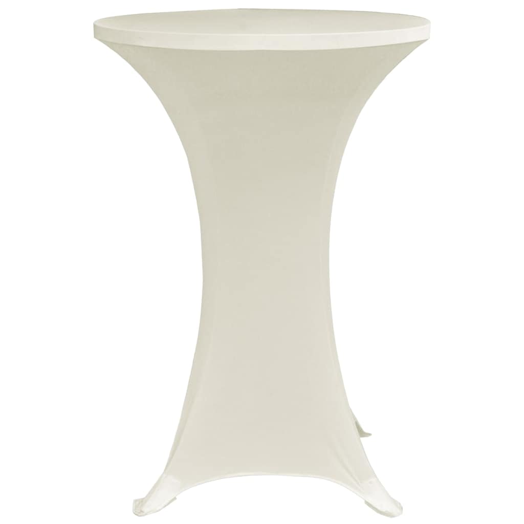 Standing Table Cover ??70 cm Cream Stretch 4 pcs
