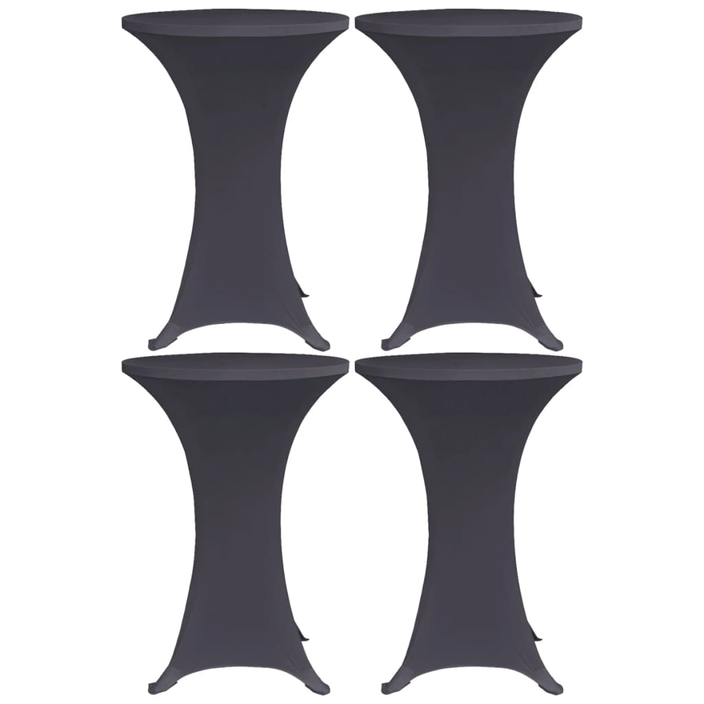 Stretch Table Cover 4 pcs 70 cm Anthracite