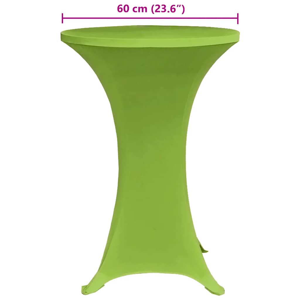 Stretch Table Cover 4 pcs 60 cm Green
