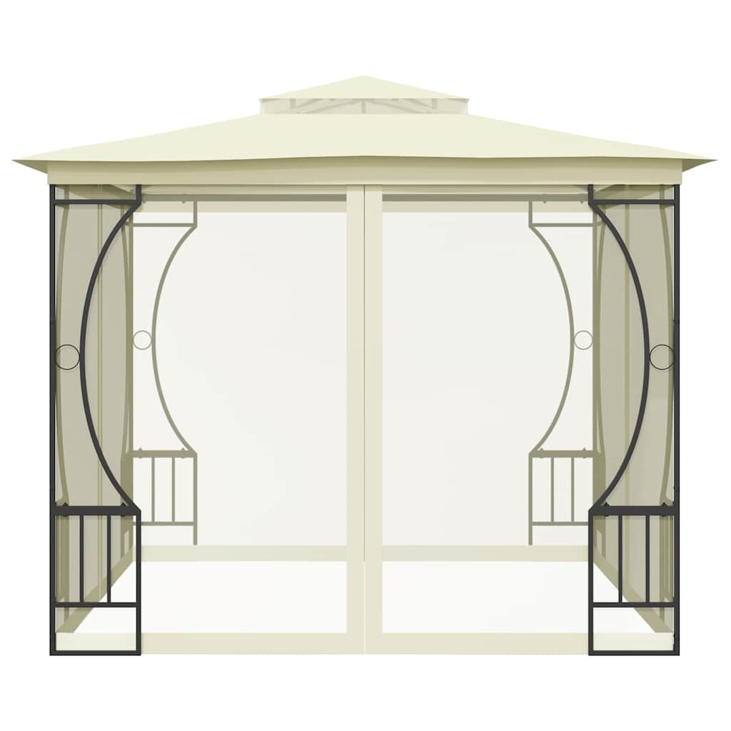 Gazebo with Nets 300x300x265 cm Cream