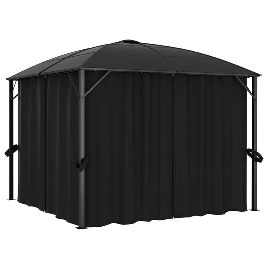 vidaXL Gazebo with Curtains 300x300x265 cm Anthracite