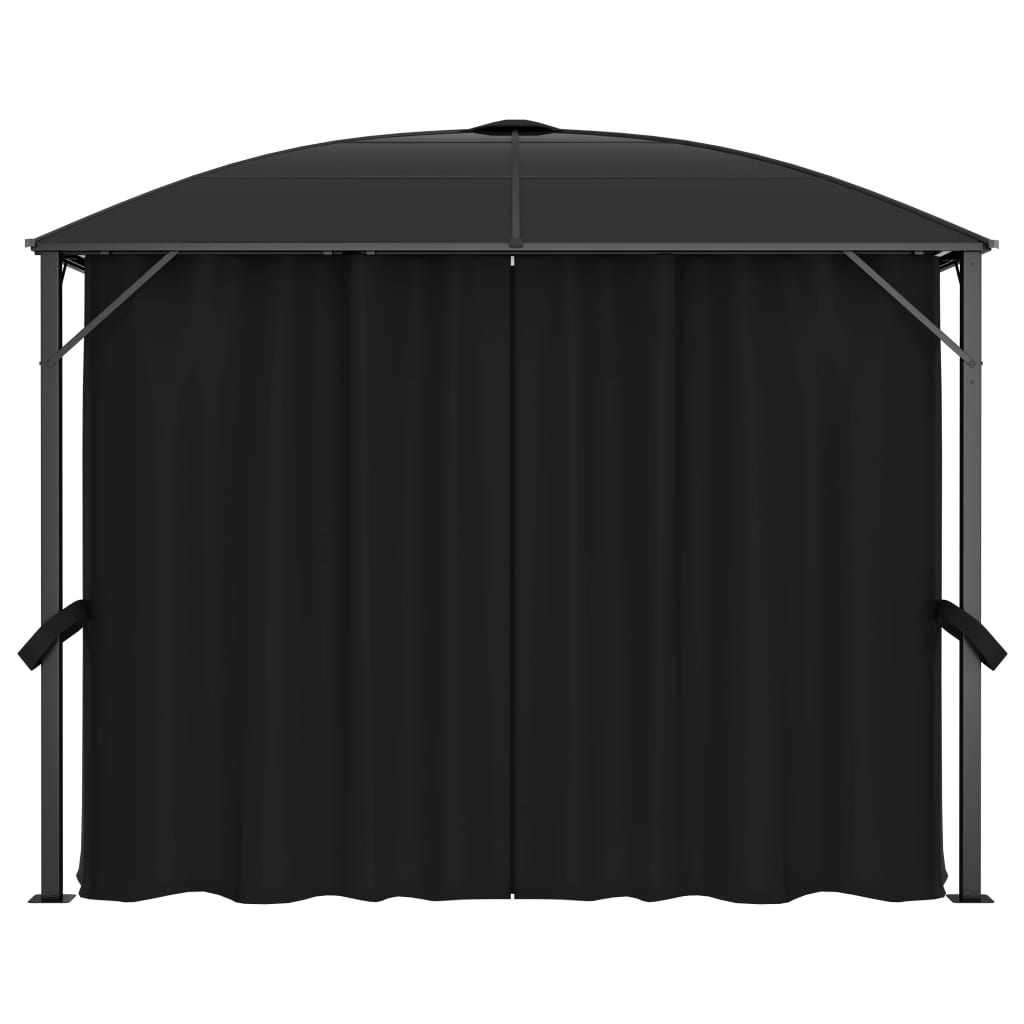 vidaXL Gazebo with Curtains 300x300x265 cm Anthracite