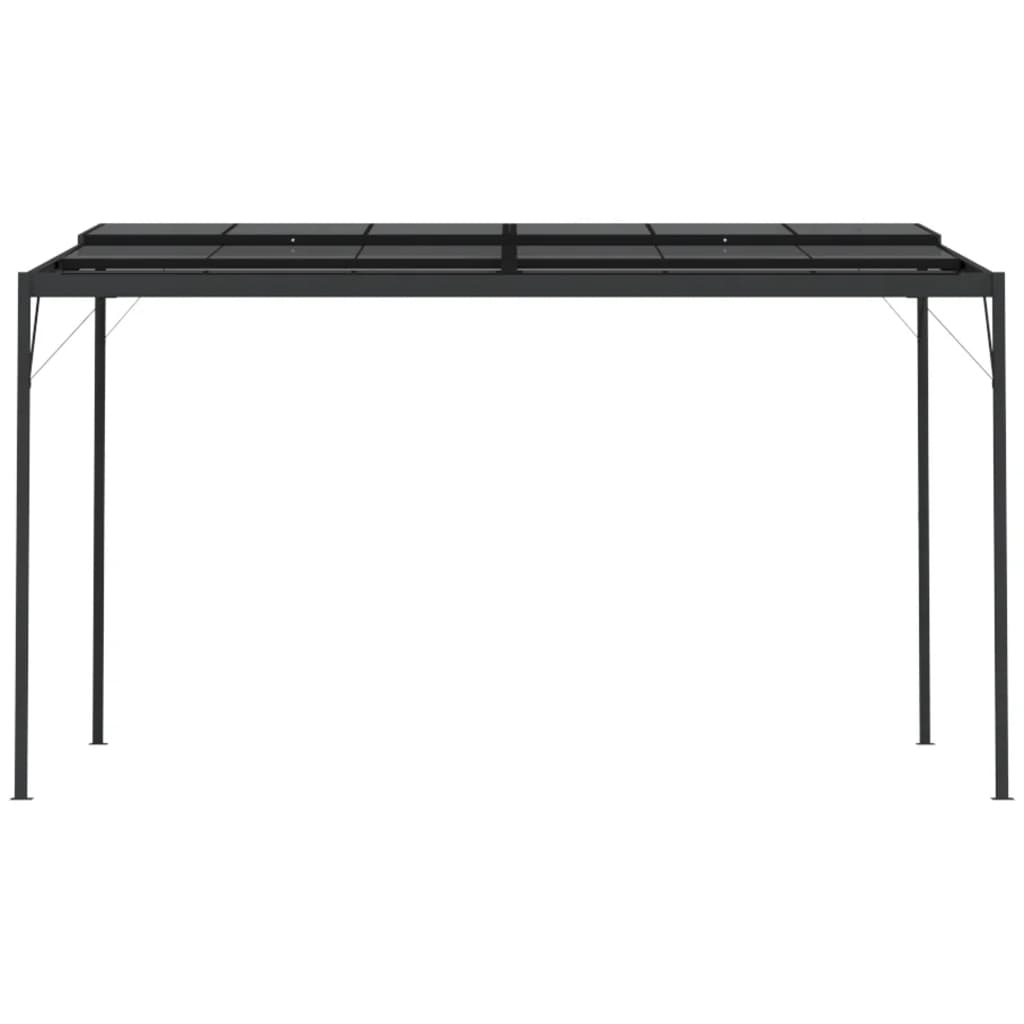 Gazebo with Roof Anthracite 4x3x2.5 m Aluminium and Steel