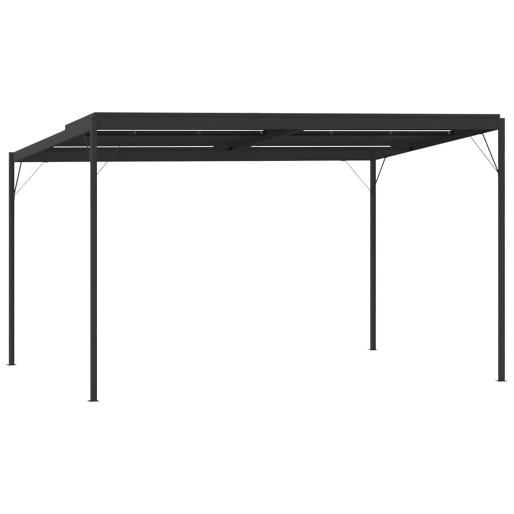Gazebo with Roof Anthracite 4x3x2.5 m Aluminium and Steel