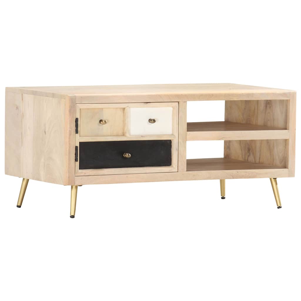 286523 vidaXL Coffee Table 90x45x40 cm Solid Mango Wood