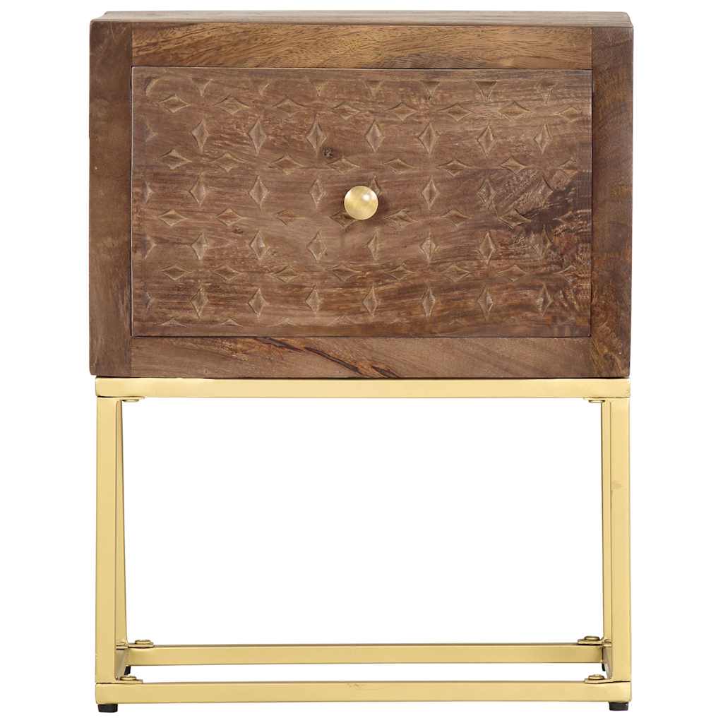 286554 vidaXL Bedside Cabinet 40x30x50 cm Solid Mango Wood