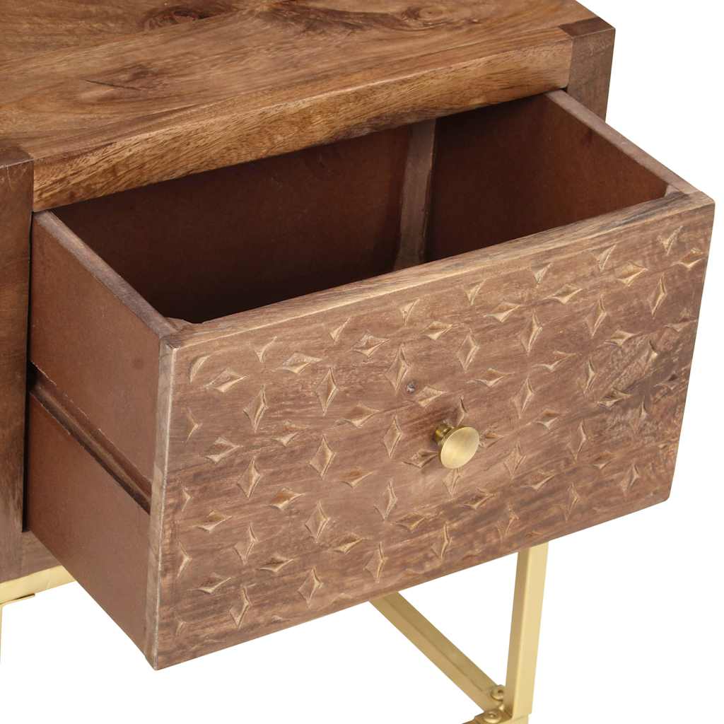 286554 vidaXL Bedside Cabinet 40x30x50 cm Solid Mango Wood
