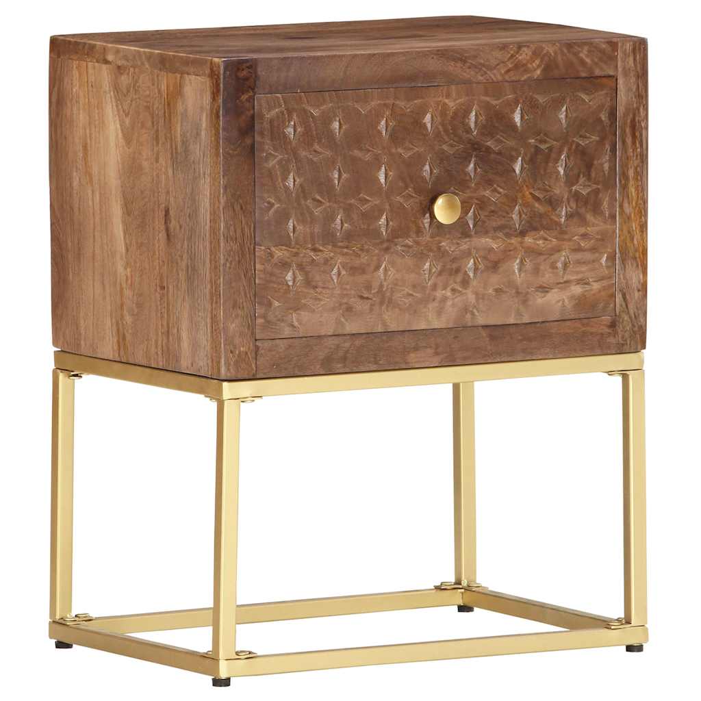 286554 vidaXL Bedside Cabinet 40x30x50 cm Solid Mango Wood
