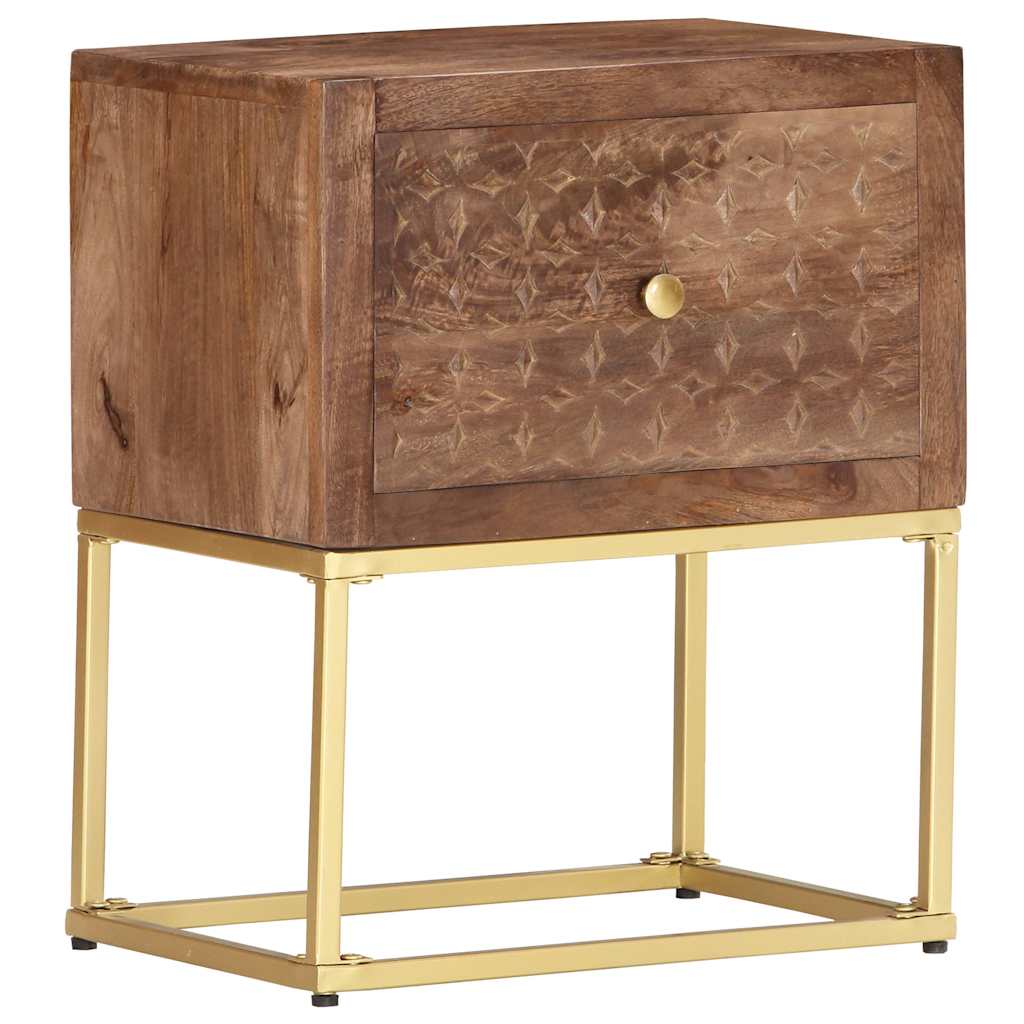 286554 vidaXL Bedside Cabinet 40x30x50 cm Solid Mango Wood