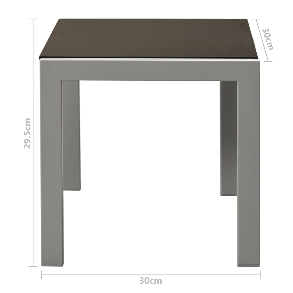 Sun Lounger | Black | Steel, Textilene, Glass | Large