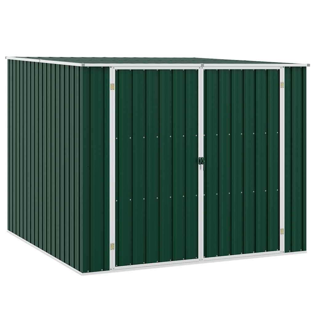 Garden Shed Green 195x198x159 cm Galvanised Steel