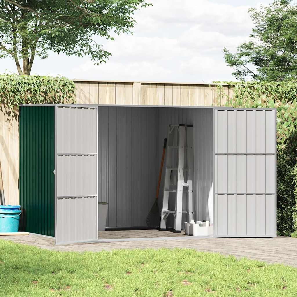 Garden Shed Green 195x198x159 cm Galvanised Steel