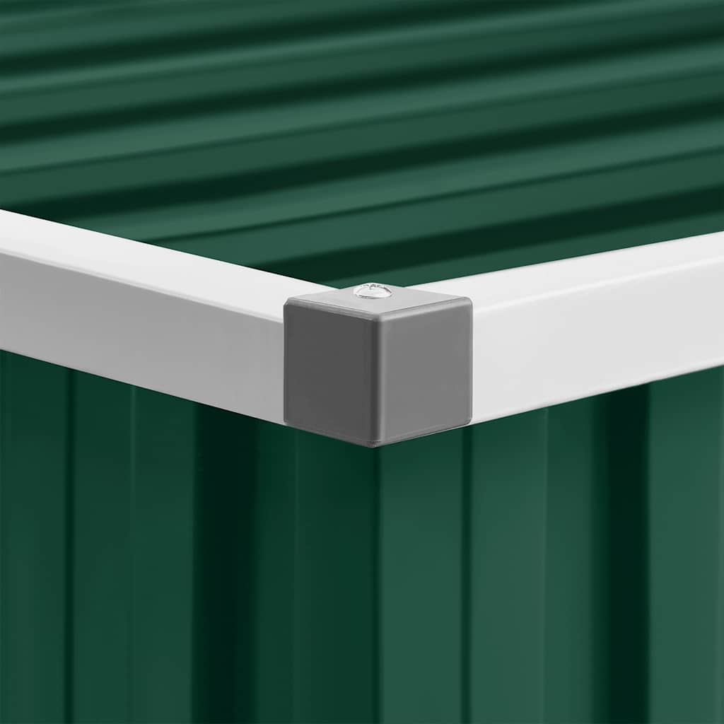 Garden Shed Green 195x198x159 cm Galvanised Steel