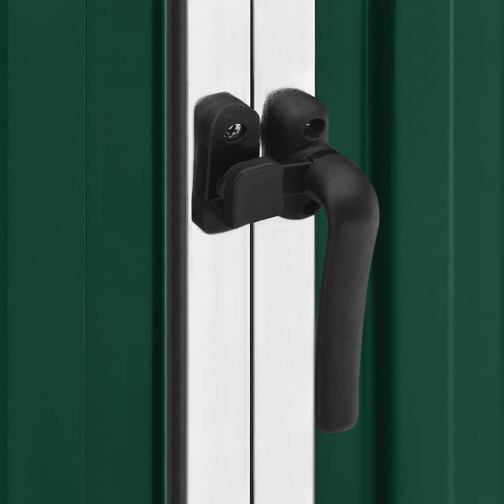 Garden Shed Green 195x198x159 cm Galvanised Steel