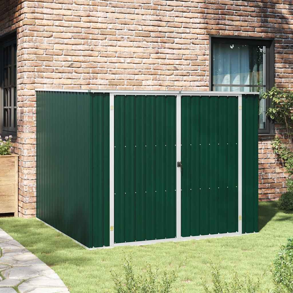 Garden Shed Green 195x198x159 cm Galvanised Steel