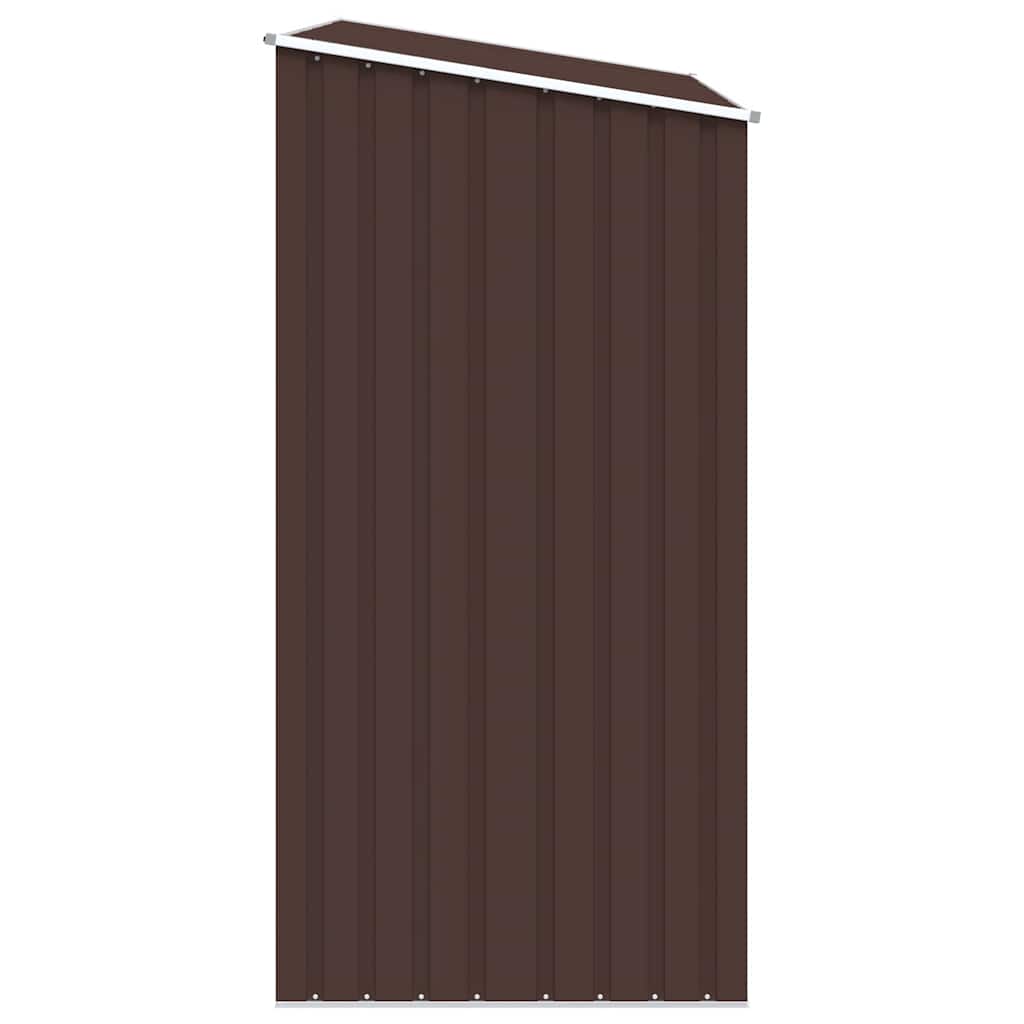 Garden Firewood Shed Brown 245x98x159 cm Galvanised Steel