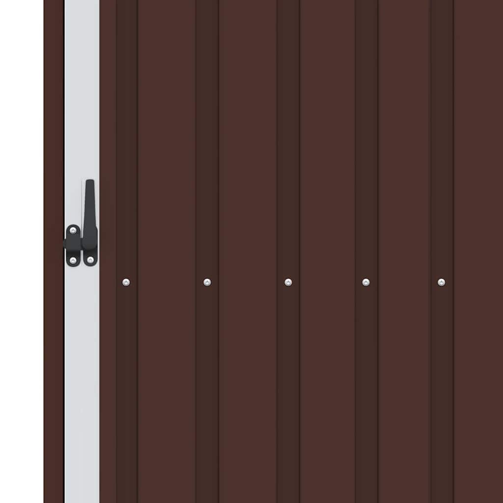 Garden Firewood Shed Brown 245x98x159 cm Galvanised Steel