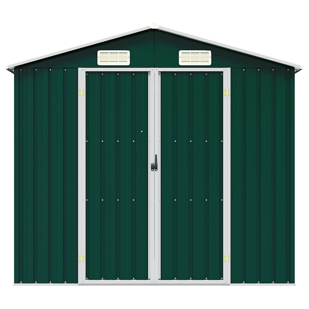 Garden Shed Green 205x129x183 cm Galvanised Steel