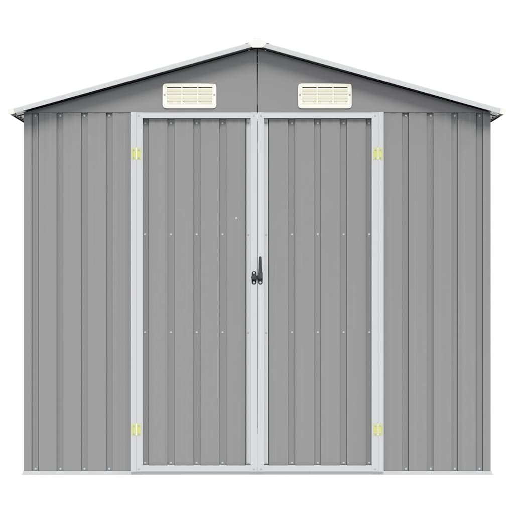 Garden Shed Grey 205x129x183 cm Galvanised Steel