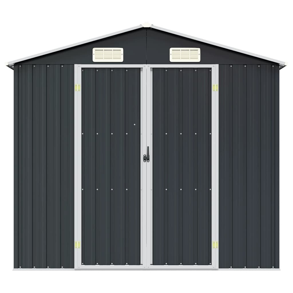 Garden Shed Anthracite 205x129x183 cm Galvanised Steel