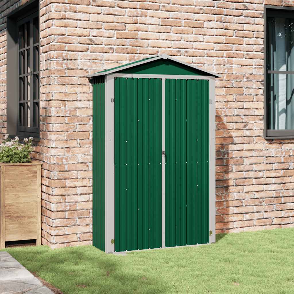 Garden Shed Green 116x45x175 cm Galvanised Steel