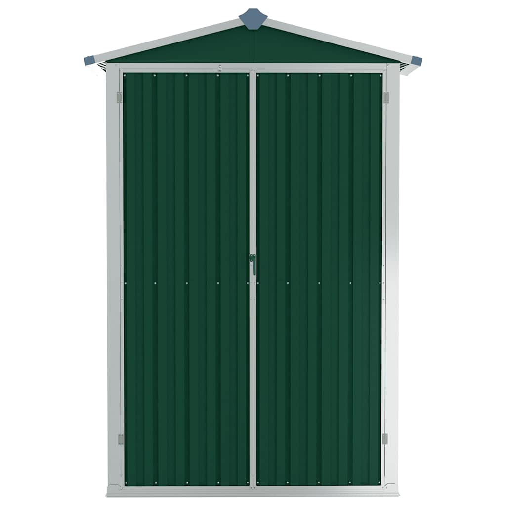 Garden Shed Green 116x45x175 cm Galvanised Steel