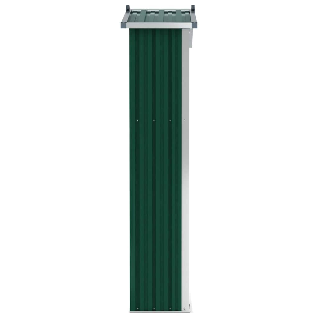 Garden Shed Green 116x45x175 cm Galvanised Steel