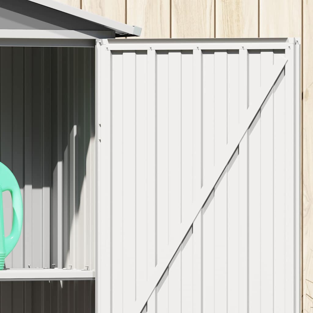 Garden Shed Grey 116x45x175 cm Galvanised Steel