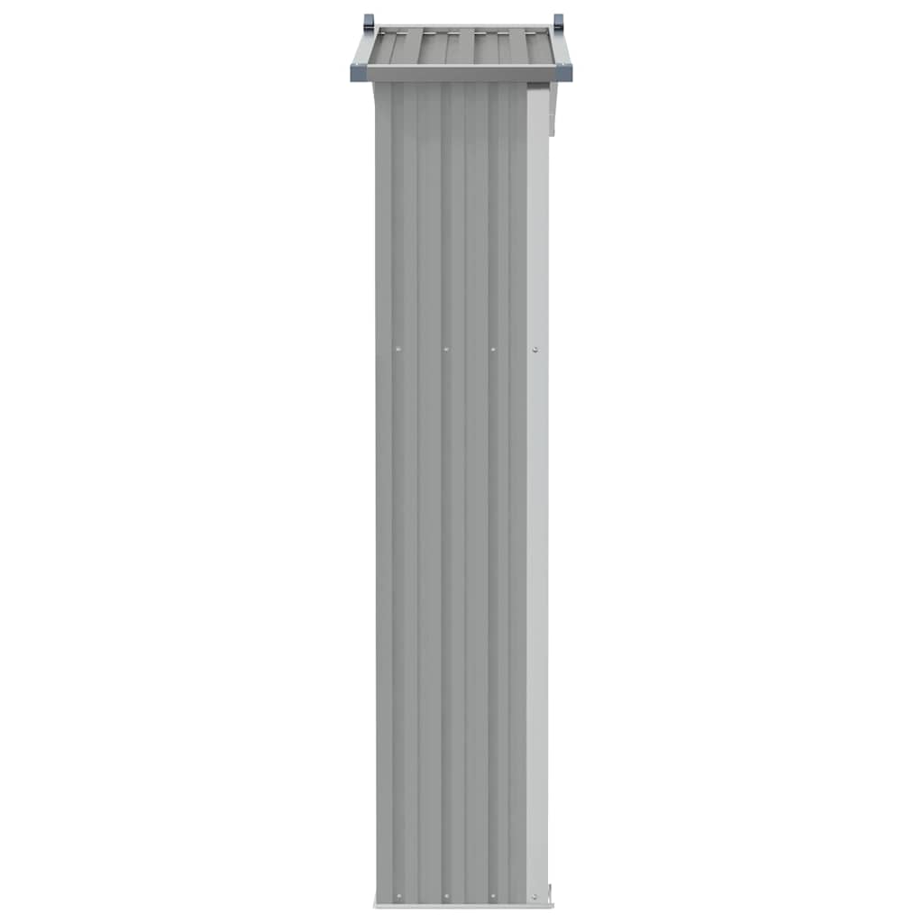 Garden Shed Grey 116x45x175 cm Galvanised Steel