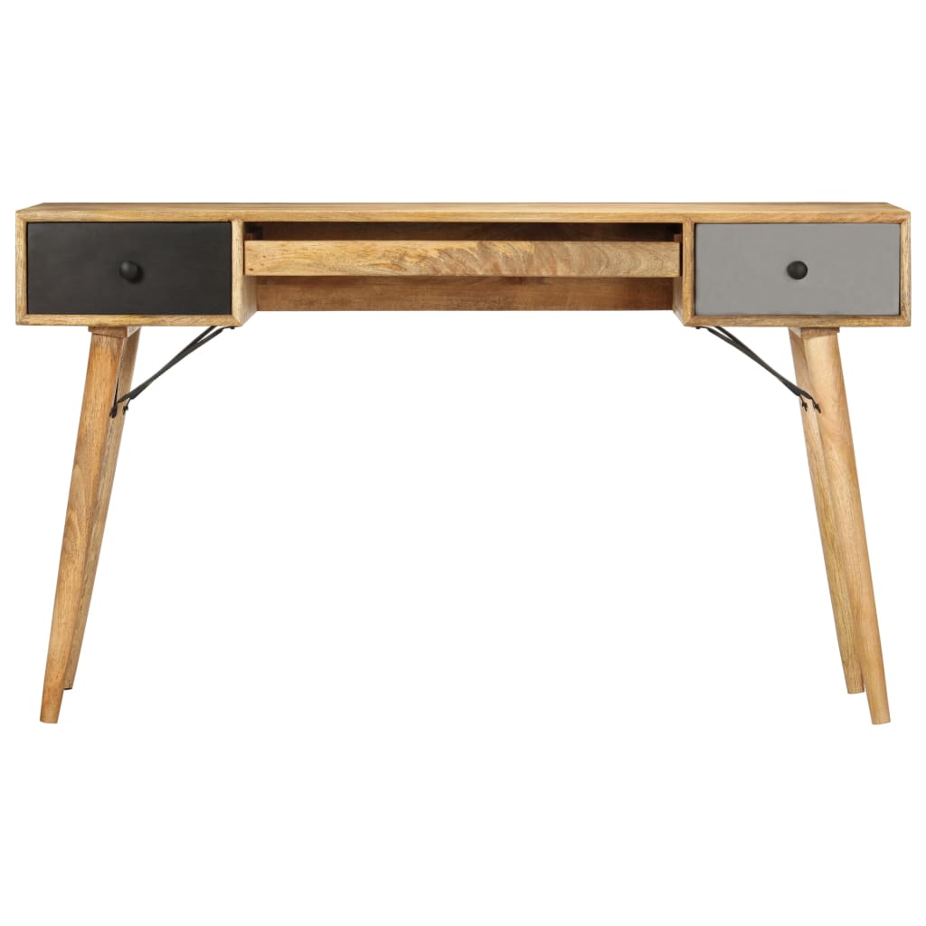 vidaXL Desk with Drawers 130x50x80 cm Solid Mango Wood