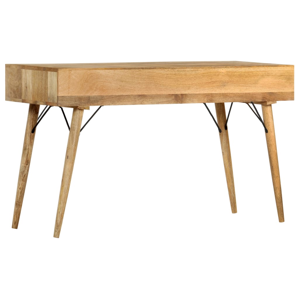 vidaXL Desk with Drawers 130x50x80 cm Solid Mango Wood