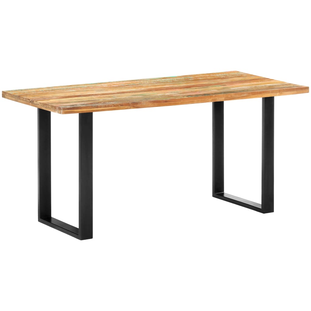 Dining Table 160x80x75 cm Solid Reclaimed Wood